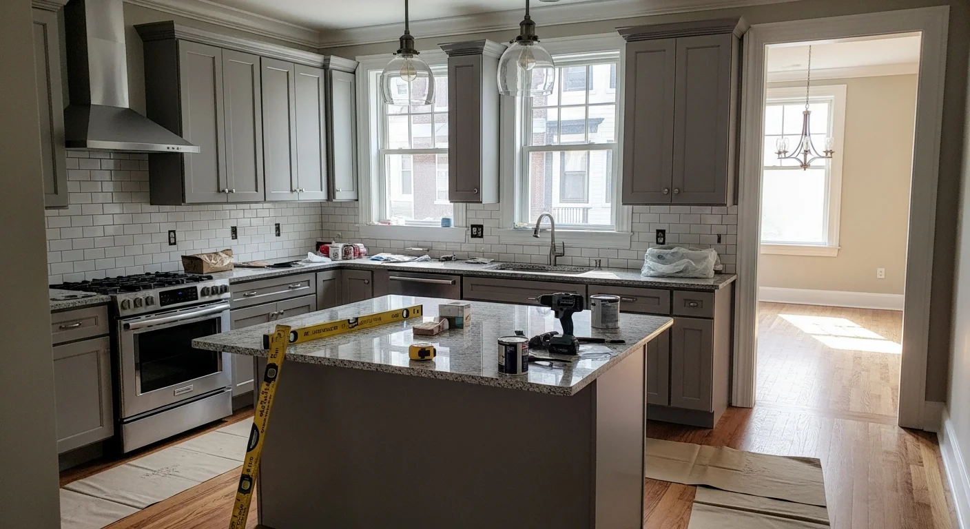 General contractor team working on home renovation project