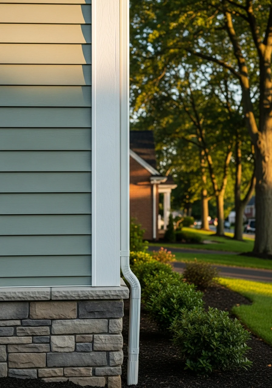 Detail view of home exterior in Burlington County showing craftsmanship and attention to finish.